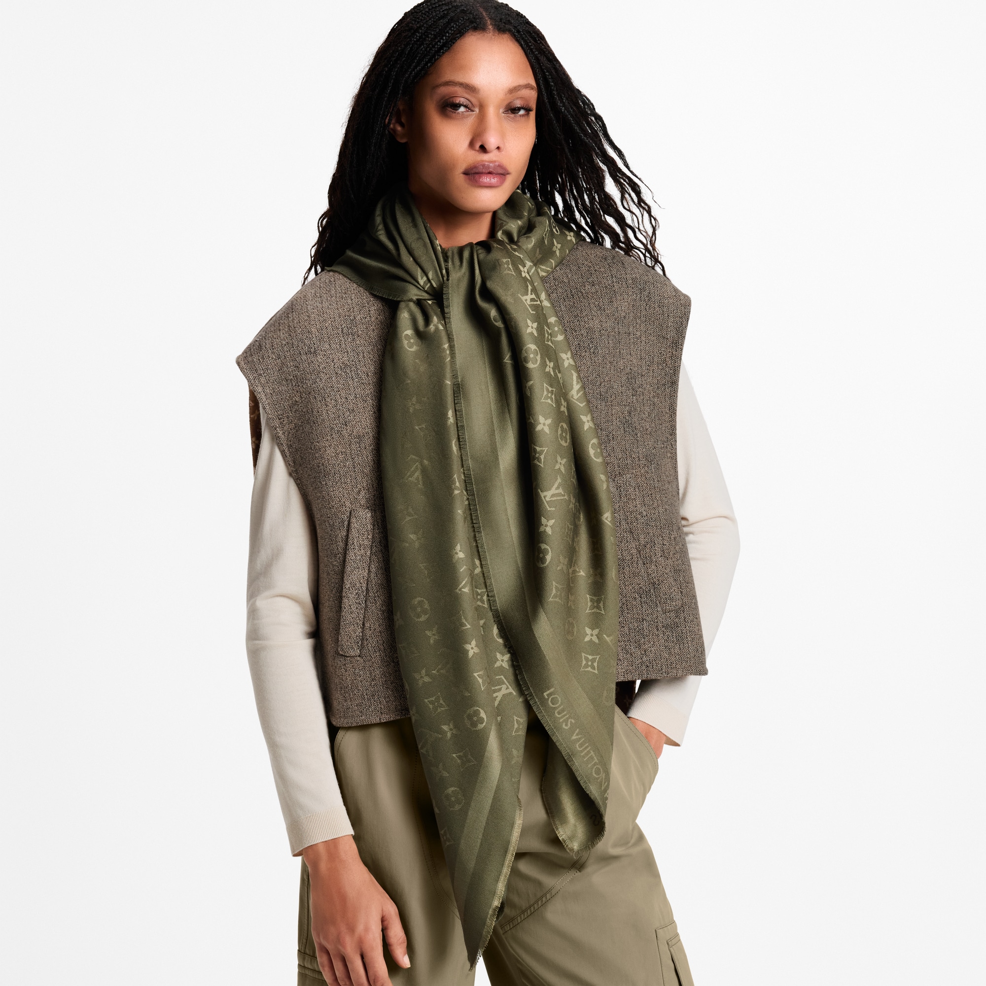 Monogram Silhouette Square 90 S00 - Women - Accessories | LOUIS